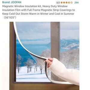 "NEW" White Magnetic Window Insulation Kit By Joofan Window Covering  56…